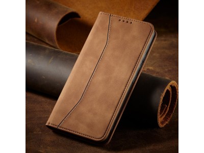 Magnet Fancy Case (hned�) - Pe�a�enkov� puzdro s magnetick�m zatv�ran�m na Samsung Galaxy S23 Ultra