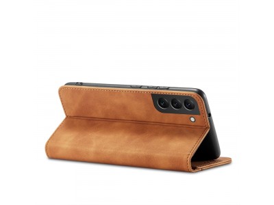 Magnet Fancy Case (hned�) - Pe�a�enkov� puzdro s magnetick�m zatv�ran�m na Samsung Galaxy S23 Ultra