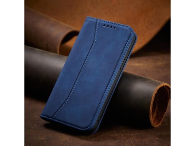 Magnet Fancy Case (modr�) - Pe�a�enkov� puzdro s magnetick�m zatv�ran�m na iPhone 13 mini