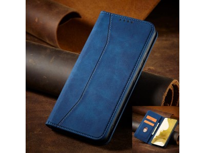 Magnet Fancy Case (modr�) - Pen�enkov� pouzdro s magnetick�m zatv�ran�m na Samsung Galaxy S22