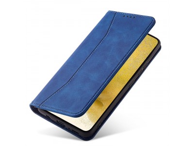 Magnet Fancy Case (modr�) - Pe�a�enkov� puzdro s magnetick�m zatv�ran�m na Samsung Galaxy S23+