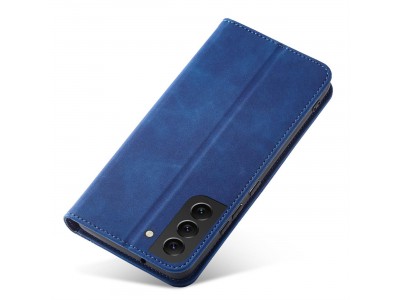 Magnet Fancy Case (modr�) - Pe�a�enkov� puzdro s magnetick�m zatv�ran�m na Samsung Galaxy S23+