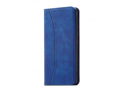 Magnet Fancy Case (modr�) - Pe�a�enkov� puzdro s magnetick�m zatv�ran�m na Xiaomi Redmi Note 11