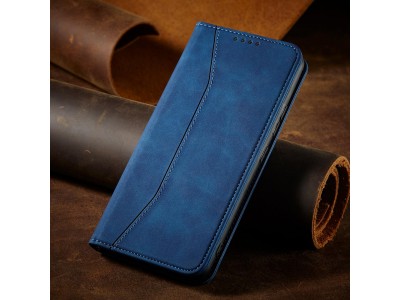 Magnet Fancy Case (modr�) - Pe�a�enkov� puzdro s magnetick�m zatv�ran�m na Xiaomi Redmi Note 11