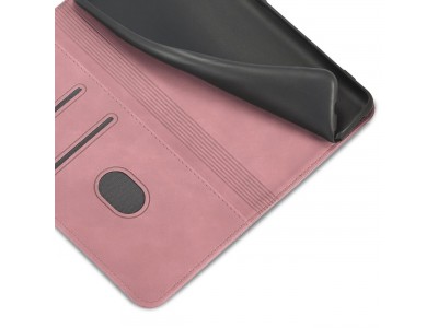 Magnet Fancy Case (ruov) - Peaenkov puzdro s magnetickm zatvranm na Samsung Galaxy A34 5G