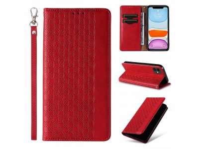 Magnet Strap Wallet Case (�erven�) - Magnetick� pe�a�enkov� puzdro na iPhone 13