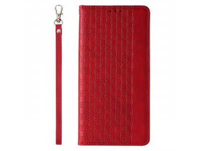 Magnet Strap Wallet Case (�erven�) - Magnetick� pe�a�enkov� puzdro na iPhone 13
