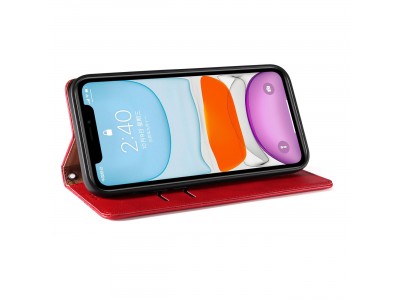 Magnet Strap Wallet Case (�erven�) - Magnetick� pe�a�enkov� puzdro na iPhone 13