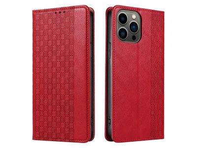 Magnet Strap Wallet Case (�erven�) - Magnetick� pe�a�enkov� puzdro na iPhone 13 Pro Max
