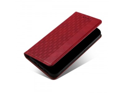 Magnet Strap Wallet Case (erven) - Magnetick peaenkov puzdro na Samsung Galaxy A23 5G