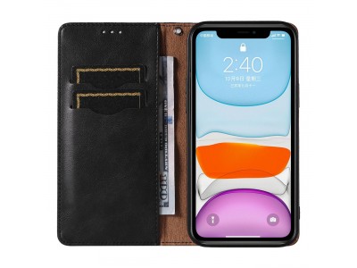 Magnet Strap Wallet Case (�ierna) - Magnetick� pe�a�enkov� puzdro na iPhone 13