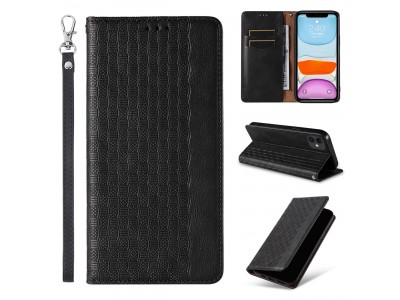Magnet Strap Wallet Case (�ierna) - Magnetick� pe�a�enkov� puzdro na iPhone 13