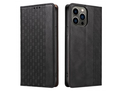 Magnet Strap Wallet Case (�ierna) - Magnetick� pe�a�enkov� puzdro na iPhone 14 Pro