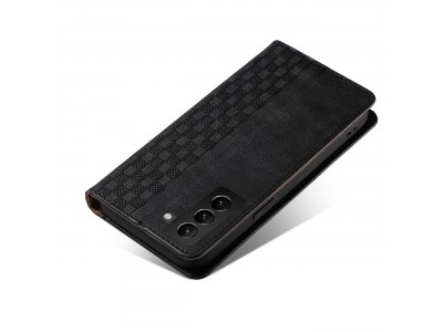 Magnet Strap Wallet Case (ierna) - Magnetick peaenkov puzdro na Samsung Galaxy A23 5G