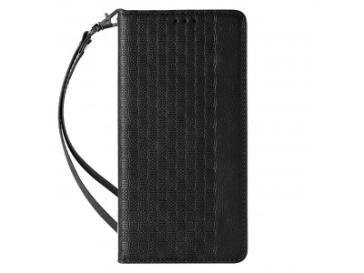 Magnet Strap Wallet Case (�ierna) - Magnetick� pe�a�enkov� puzdro na Samsung Galaxy A34 5G