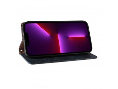 Magnet Strap Wallet Case (modr�) - Magnetick� pe�a�enkov� puzdro na iPhone 14 Pro Max