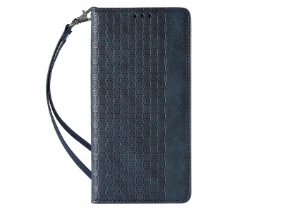 Magnet Strap Wallet Case (modr) - Magnetick peaenkov puzdro na Samsung Galaxy A34 5G