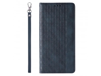 Magnet Strap Wallet Case (modr) - Magnetick peaenkov puzdro na Samsung Galaxy A54 5G