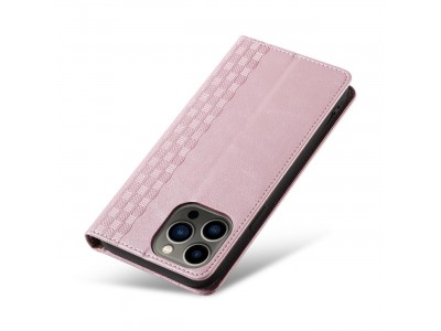 Magnet Strap Wallet Case (ru�ov�) - Magnetick� pe�a�enkov� puzdro na iPhone 14 Pro