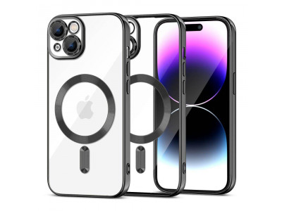 MagShine Ultra Clear (ierna)  Ochrann kryt (obal) s podporou MagSafe pre Apple iPhone 15 Plus