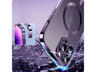 MagShine Ultra Clear (ierna)  Ochrann kryt (obal) s podporou MagSafe pre Apple iPhone 15