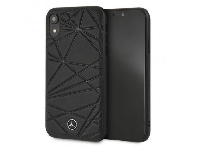 Mercedes Fashion Cover – Luxusný ochranný kryt pre IPHONE XR Twister (MEPERHCI61QGLBK) black (čierna)