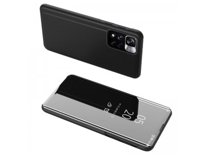 Mirror Standing Cover (čierne) - Zrkadlové puzdro pre Realme 9 Pro + (9 Pro Plus)