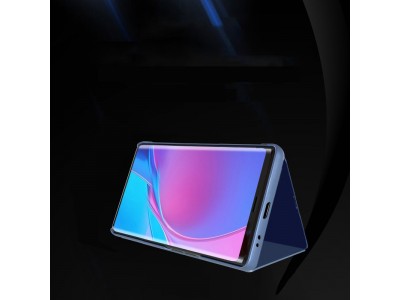 Mirror Standing Cover (ierne) - Zrkadlov puzdro pre Xiaomi Mi 11 Lite 5G