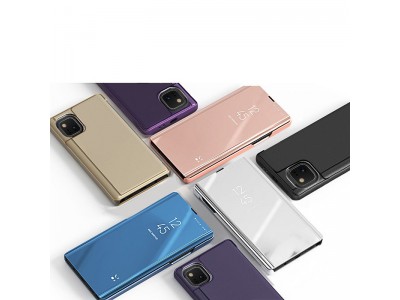 Mirror Standing Cover (ierne) - Zrkadlov puzdro pre Xiaomi Mi 11 Lite 5G
