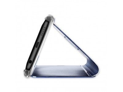 Mirror Standing Cover (ierne) - Zrkadlov puzdro pre Xiaomi Redmi 9