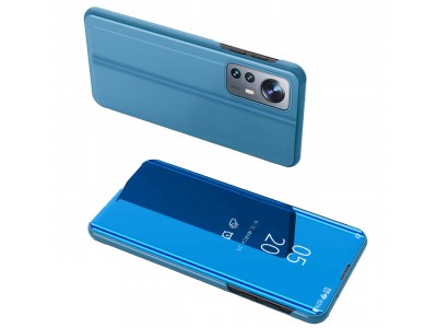 Mirror Standing Cover (modré) - Zrkadlové puzdro pre Xiaomi 12 Lite