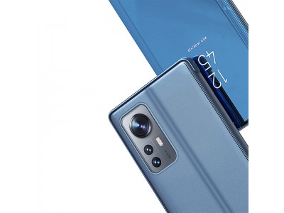 Mirror Standing Cover (modr�) - Zrkadlov� puzdro pre Xiaomi 12 Lite