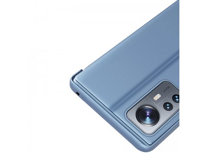 Mirror Standing Cover (modr) - Zrkadlov puzdro pre Xiaomi 12 Lite