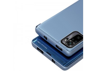 Mirror Standing Cover (modr) - Zrkadlov puzdro pre Xiaomi Redmi Note 11T 5G