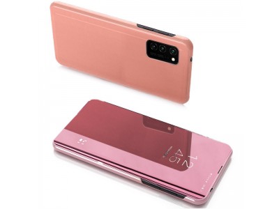 Mirror Standing Cover (ružové) - Zrkadlové puzdro pre Samsung Galaxy Note 20
