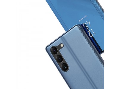 Mirror Standing Cover (ru�ov�) - Zrkadlov� puzdro pre Samsung Galaxy S23