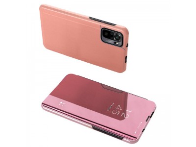 Mirror Standing Cover (ruov) - Zrkadlov puzdro pre Xiaomi Poco M4 Pro 5G