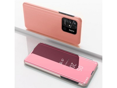 Mirror Standing Cover (ru�ov�) - Zrkadlov� puzdro pre Xiaomi Redmi 10C
