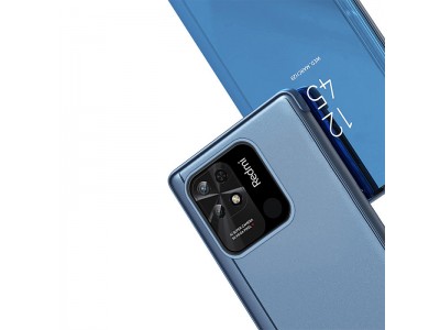 Mirror Standing Cover (ru�ov�) - Zrkadlov� puzdro pre Xiaomi Redmi 10C
