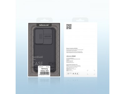 Nillkin CamShield Pro (ern) - Plastov kryt (obal) s ochranou kamery na Samsung Galaxy S23