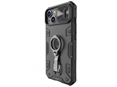 Nillkin CamShield Pro Armor Stand (�ierny) - Plastov� kryt (obal) s ochranou kamery na iPhone 14