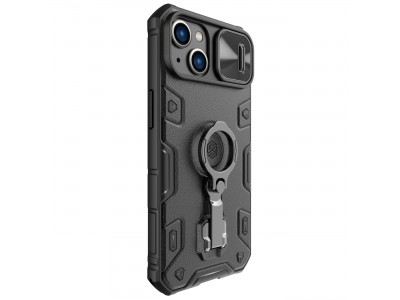 Nillkin CamShield Pro Armor Stand (ern) - Plastov kryt (obal) s ochranou kamery na iPhone 14