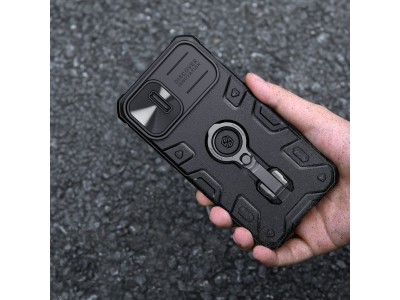 Nillkin CamShield Pro Armor Stand (�ierny) - Plastov� kryt (obal) s ochranou kamery na iPhone 14
