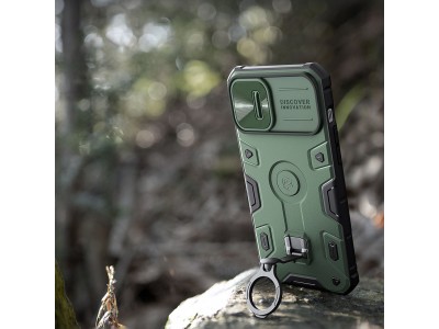 Nillkin CamShield Pro Armor Stand (�ierny) - Plastov� kryt (obal) s ochranou kamery na iPhone 14