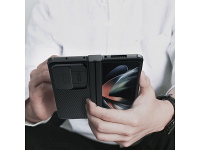 Nillkin CamShield Simple Pro (ierny) - Plastov kryt (obal) s ochranou kamery na Samsung Galaxy Z Fold 4