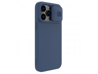 Nillkin CamShield Silky MagSafe (modr) - Siliknov kryt (obal) s podporou MagSafe a s ochranou kamery na iPhone 14 Pro