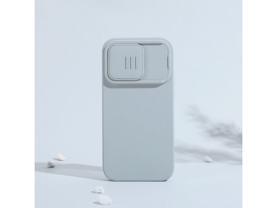 Nillkin CamShield Silky MagSafe (modr�) - Silik�nov� kryt (obal) s podporou MagSafe a s ochranou kamery na iPhone 14 Pro