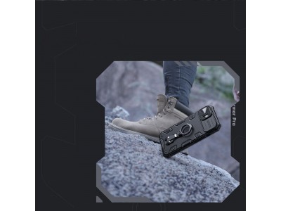 Nillkin CamShield Pro Armor Stand (modr�) - Plastov� kryt (obal) s ochranou kamery na iPhone 14 Plus
