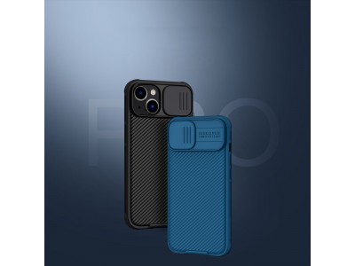Nillkin CamShield Pro (modr�) - Plastov� kryt (obal) s ochranou kamery na iPhone 14
