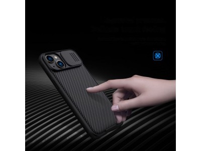 Nillkin CamShield Pro (modr�) - Plastov� kryt (obal) s ochranou kamery na iPhone 14